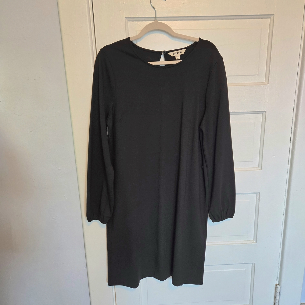 Boden Violet Ponte Knit Jersey Long Sleeve Dress